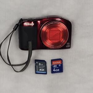 NICE Nikon Coolpix L610 16.MP Digital Camera 14x Optical Zoom Full HD Red!